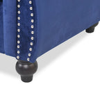 Divano Chesterfield a 3 posti da 84,75" con bottoni, borchie e piedini