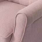 Poltrona reclinabile moderna Wingback Push-Back con poggiapiedi, capitonné, gambe in betulla
