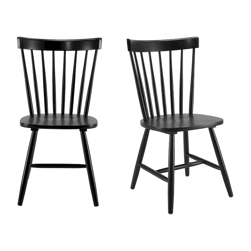 High Back Spindle Dining Chairs - Set of 2