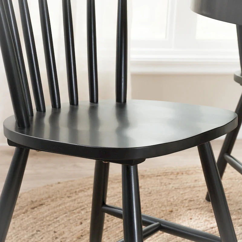 High Back Spindle Dining Chairs - Set of 2
