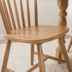 High Back Spindle Dining Chairs - Set of 2