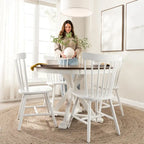 High Back Spindle Dining Chairs - Set of 2