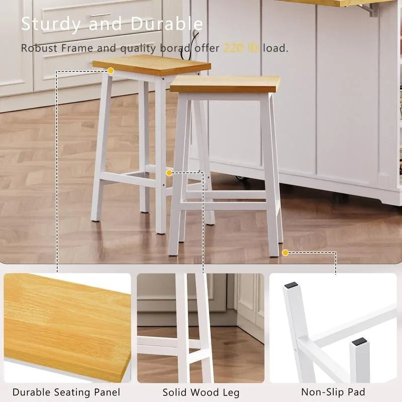 Large Drop-Leaf Kitchen Island Cart with Storage Drawers and Built-In Power Outlets Black