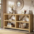 71 Long Console Table with 3 Tiers Storage, Industrial Sofa Table