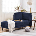 Divano angolare moderno in lino con penisola e cuscini rimovibili, divano letto, divano relax, chaise longue imbottita