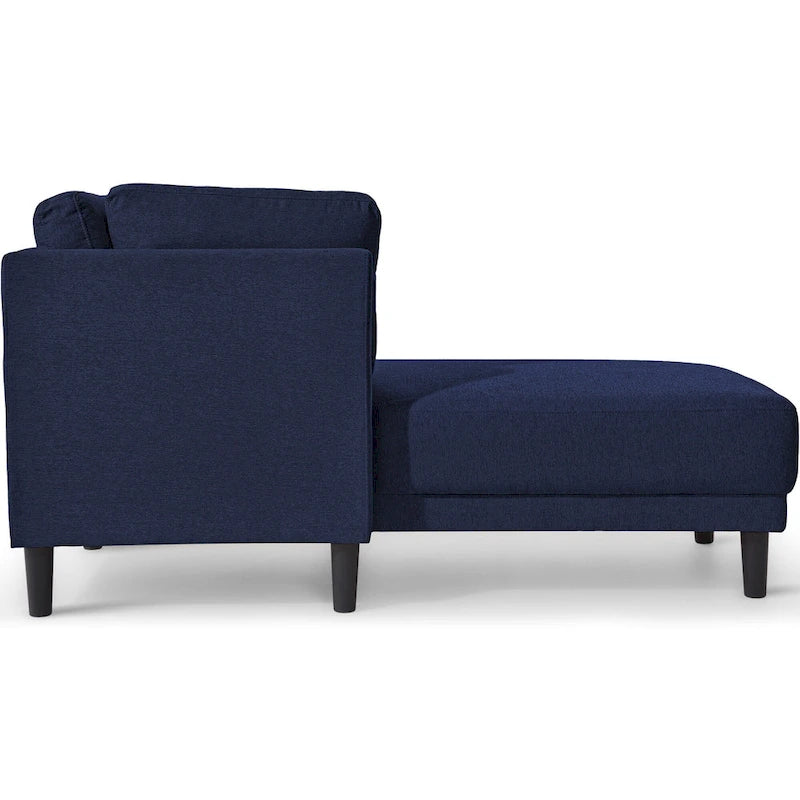 Divano angolare moderno in lino con penisola e cuscini rimovibili, divano letto, divano relax, chaise longue imbottita