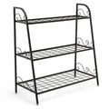 3-Tier Black Metal Plant Stand Shelf Flower Pot Display Rack