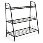 3-Tier Black Metal Plant Stand Shelf Flower Pot Display Rack