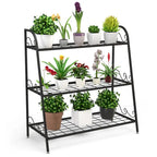 3-Tier Black Metal Plant Stand Shelf Flower Pot Display Rack