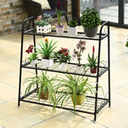 3-Tier Black Metal Plant Stand Shelf Flower Pot Display Rack