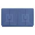 Coffee Bar Cabinet with Storage, Fluted Sideboard Cabinet with 4 Doors, Freestanding Buffet Table with Adjustable Shelves