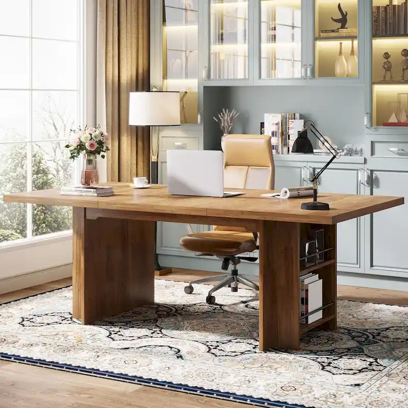 63 Inches Office Executive Desk with Storage