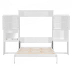 Versatile Queen Size Murphy Bed with Integrated Storage and Functionality