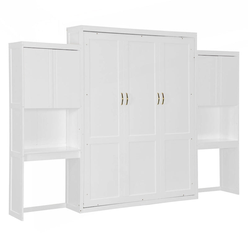 Versatile Queen Size Murphy Bed with Integrated Storage and Functionality