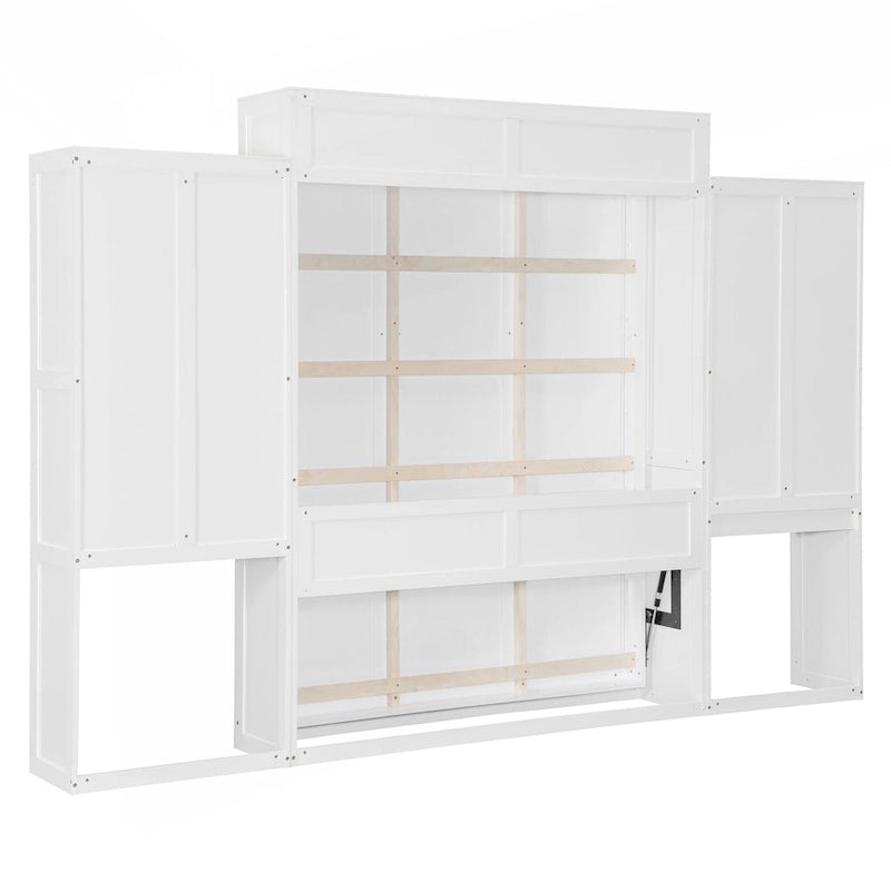Versatile Queen Size Murphy Bed with Integrated Storage and Functionality