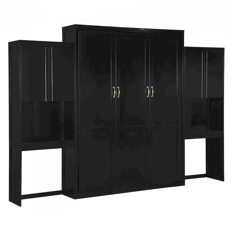 Versatile Queen Size Murphy Bed with Integrated Storage and Functionality