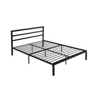 Modern Style Queen Size Strong Steel Metal Platform Bed with Headboard for Bedroom