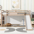 Twin Loft Bed with Slide and Playful Low-Profile Design (250lb Capacity)