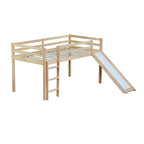 Twin Loft Bed with Slide and Playful Low-Profile Design (250lb Capacity)