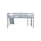 Twin Loft Bed with Slide and Playful Low-Profile Design (250lb Capacity)