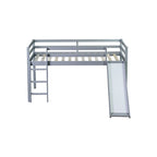 Twin Loft Bed with Slide and Playful Low-Profile Design (250lb Capacity)