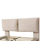 Letto flottante in velluto con luce sensore