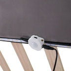 Letto flottante in velluto con luce sensore
