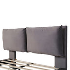 Letto flottante in velluto con luce sensore