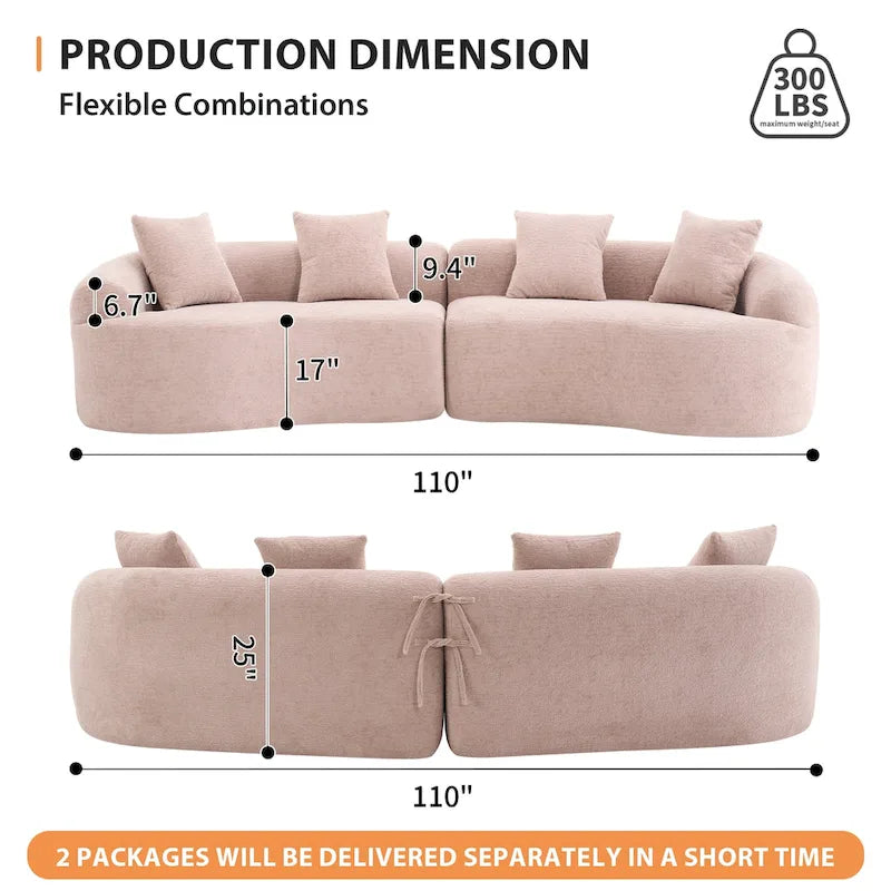 Divano 110 Foam Classic 4 posti con 4 cuscini per appartamento