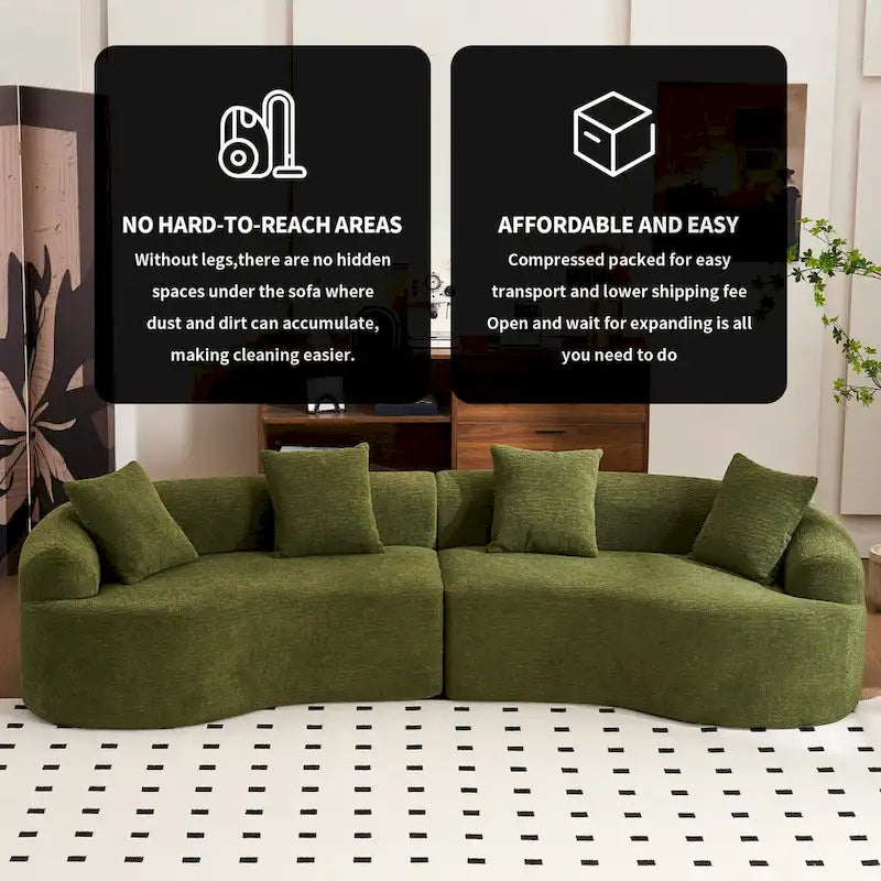 Divano 110 Foam Classic 4 posti con 4 cuscini per appartamento