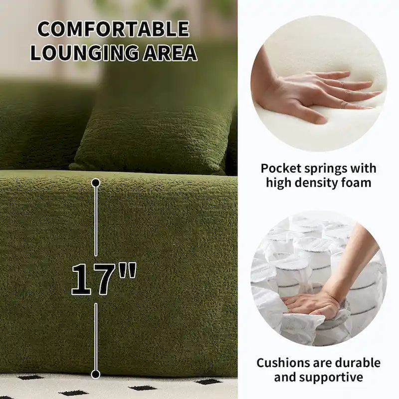 Divano 110 Foam Classic 4 posti con 4 cuscini per appartamento