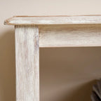 Rustic Acacia Wood Accent Console Table with Drawers and Shelf