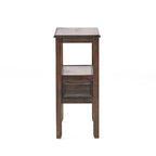 Rustic Acacia Wood Accent Console Table with Drawers and Shelf