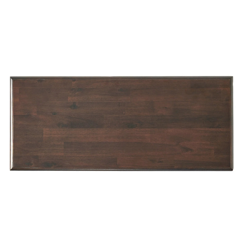 Rustic Acacia Wood Accent Console Table with Drawers and Shelf