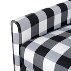 Contemporary Push Back Recliner Chair with Patterned Polyester Upholstery