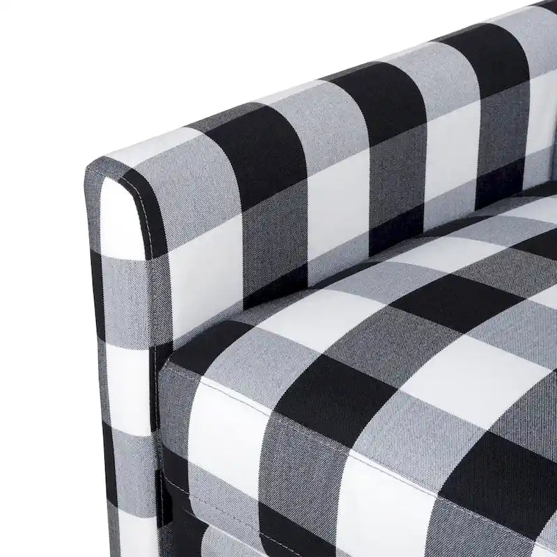 Contemporary Push Back Recliner Chair with Patterned Polyester Upholstery