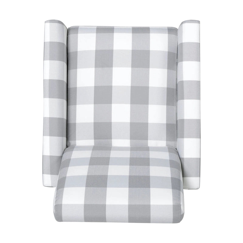 Contemporary Push Back Recliner Chair with Patterned Polyester Upholstery