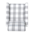 Contemporary Push Back Recliner Chair with Patterned Polyester Upholstery