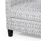 Contemporary Push Back Recliner Chair with Patterned Polyester Upholstery