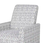Contemporary Push Back Recliner Chair with Patterned Polyester Upholstery