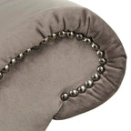 Velvet Button-Tufted Storage Chaise Lounge with Nailhead Trim