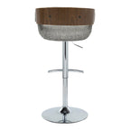 Adjustable Bar Stool with Rounded T Footrest (Set of 2)