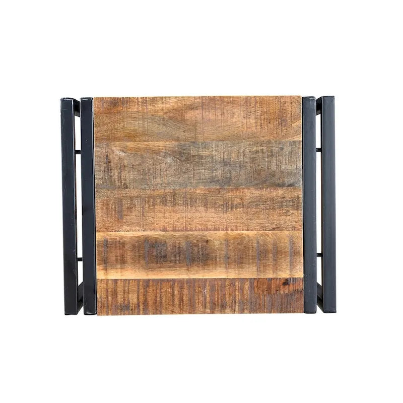 Handmade Reclaimed Wood End Table (India) - 24 x 16 x 20