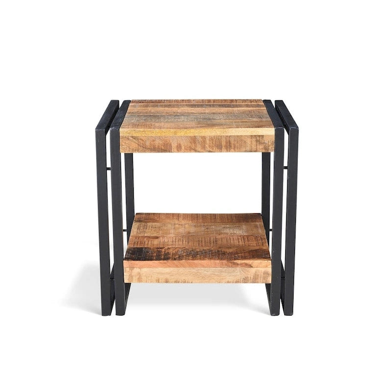 Handmade Reclaimed Wood End Table (India) - 24 x 16 x 20