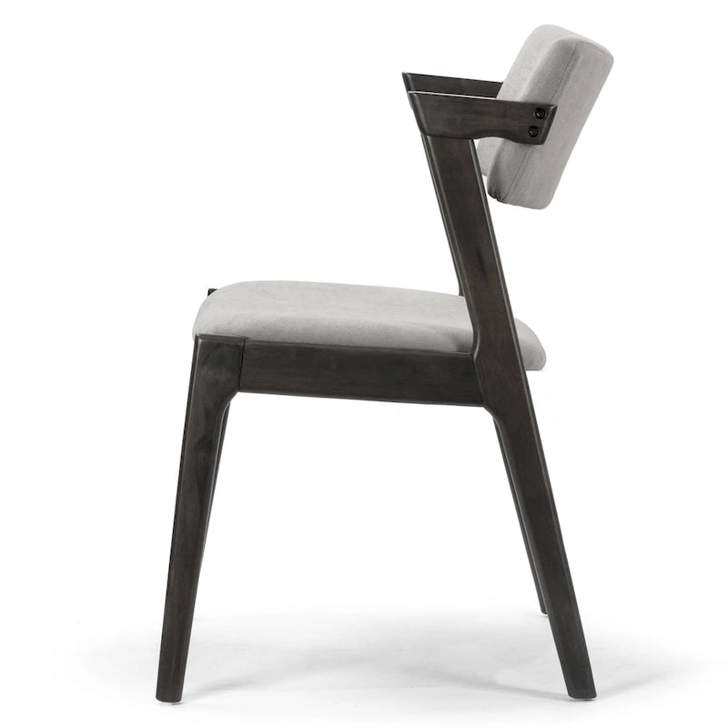 Set of 2 Retro Modern Black Wood Wing Chair