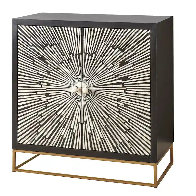 Avon 2-Door Sunburst Accent Cabinet