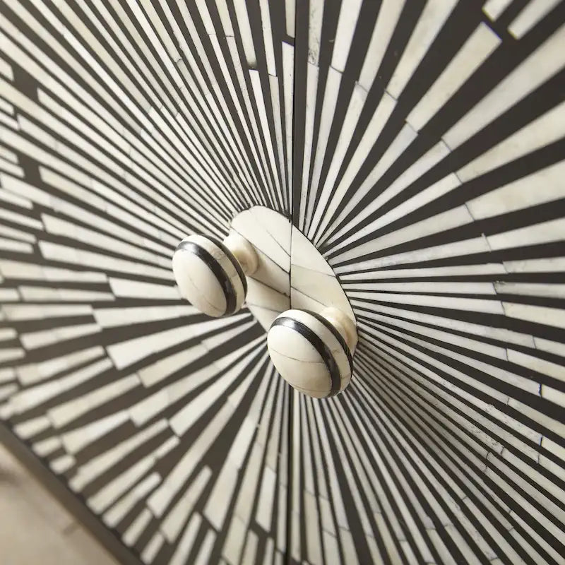 Avon 2-Door Sunburst Accent Cabinet