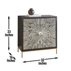 Avon 2-Door Sunburst Accent Cabinet
