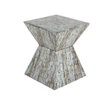 Handmade Hourglass Shaped Accent Table - Gray or Beige