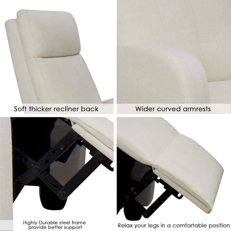 Homall Recliner Chair Fabric Single Living Room Sofa Recliner
